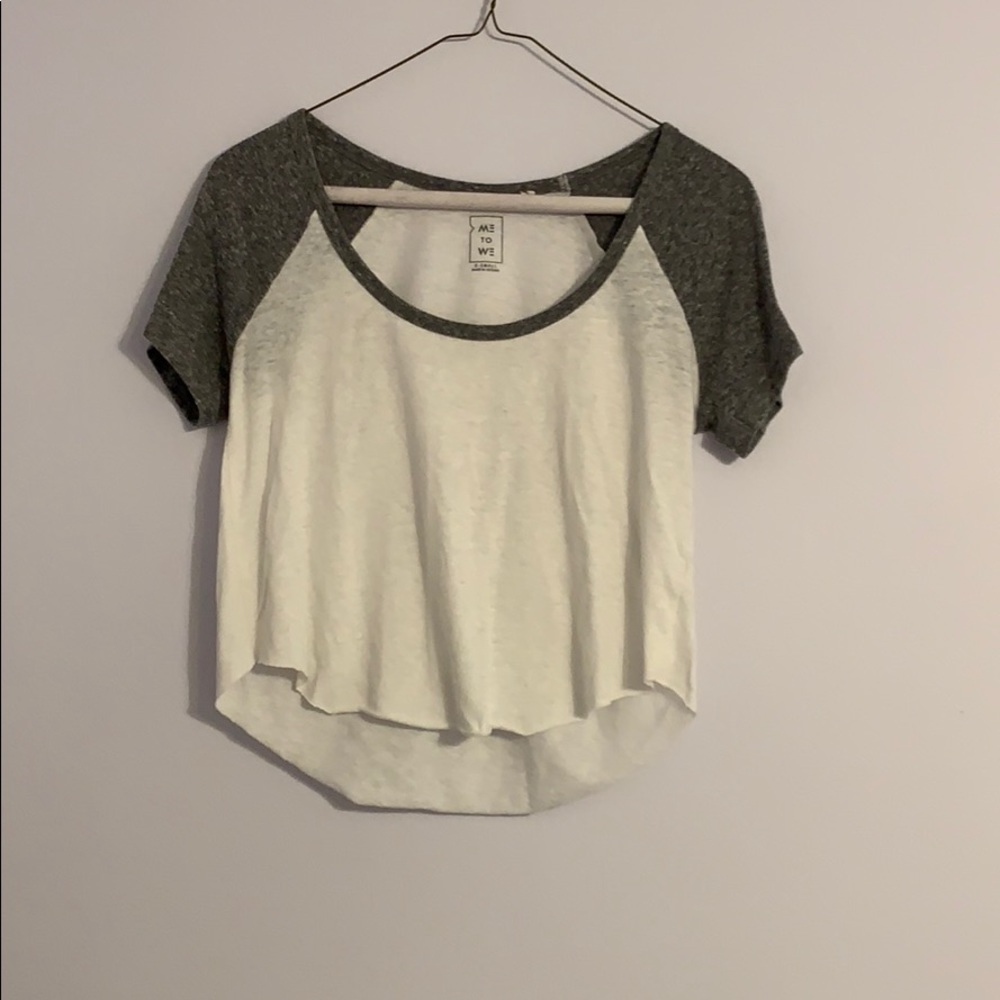 PACSUN ME TO WE cropped baseball tee